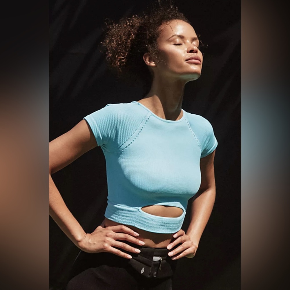 FREE PEOPLE Movement Cut It out Short Sleeve
